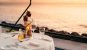 Sunset dinner table setting at Boardwalk restaurant in Barbados